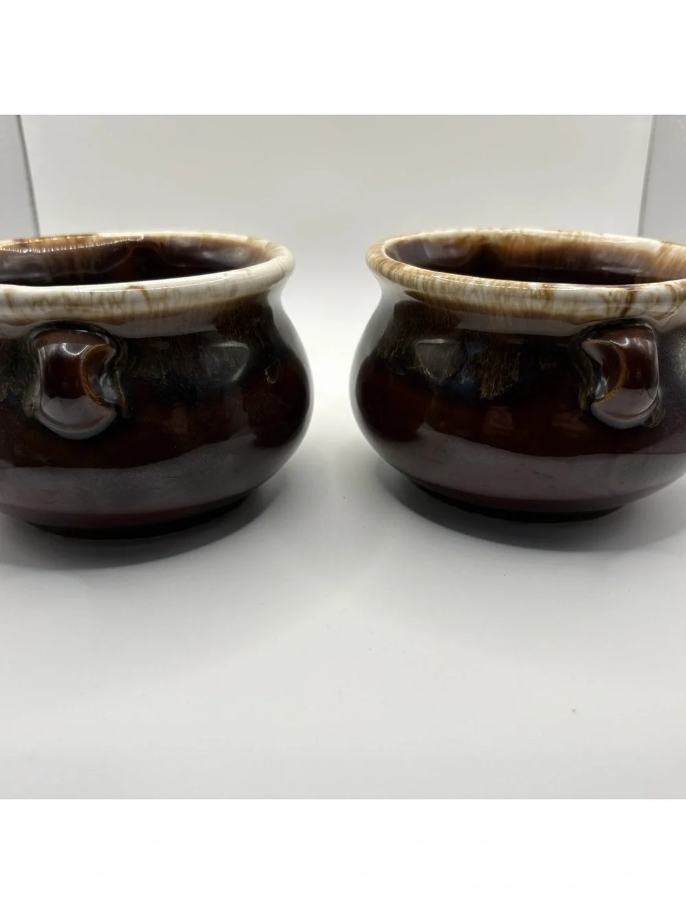 Brown Ceramic Decorative Planter Bowl - Gloss Finish